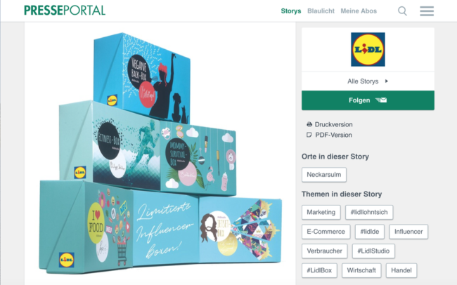 Lidl Produktbox (Foodbox)